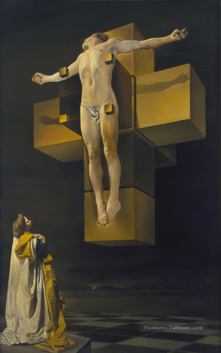 Crucifixion Corpus Hypercubicus Salvador Dali Peintures à l'huile